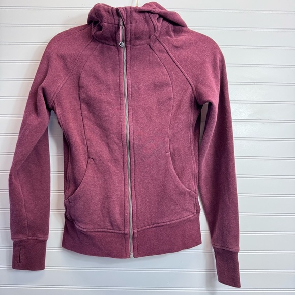 Lululemon Women's Size 4 Scuba Hoodie *Light Cotton Fleece Dark Adobe GUC** - Picture 1 of 11
